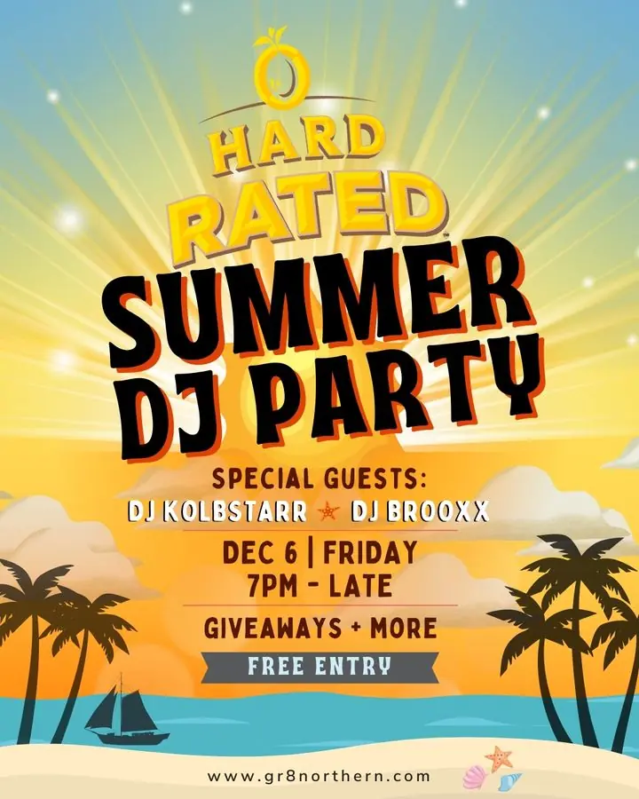 Featured image for “Who’s ready for our Hard Rated Summer DJ Party? Special guests DJ Kolbstarr & DJ Brooxx. Music from 7PM + Hard Rated giveaways & more…Tag a mate and we’ll see you there! #wp”