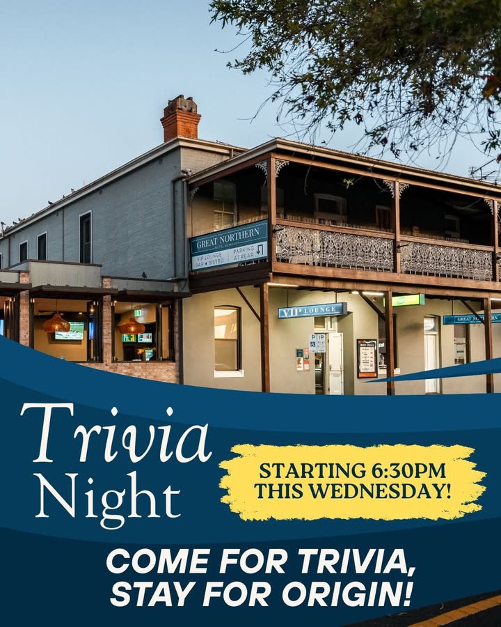 Featured image for “Origin Trivia Night: Win Retro Jersey & $6 Schooners at Great Northern Hotel”
