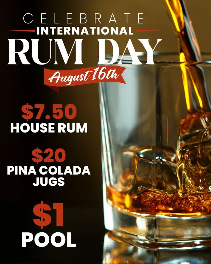 Featured image for “International Rum Day Celebration: $7.50 House Rums, $20 Pina Colada Jugs, and $1 Pool Games at Great Northern Hotel”