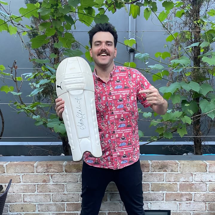 Featured image for “Win a Signed Adam Gilchrist Batting Pad: Aussie Test Match Series Promotion at Great Northern Hotel”
