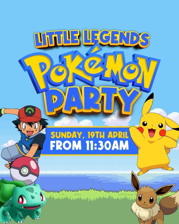 Featured image for “Little Legends Pokemon Party at Great Northern Hotel”