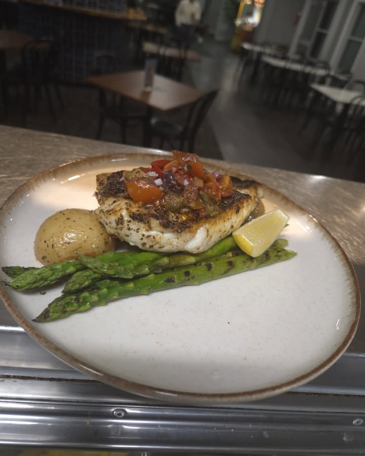 Featured image for “Mediterranean Herbed Perch at Great Northern Hotel”