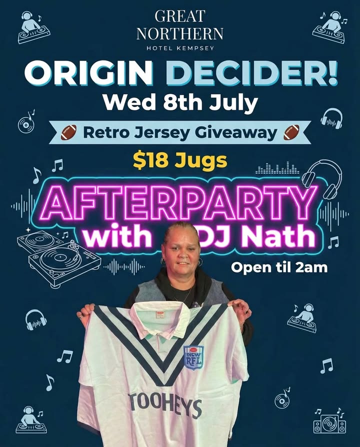 Featured image for “Origin Decider Night with DJ Nath at Great Northern Hotel”