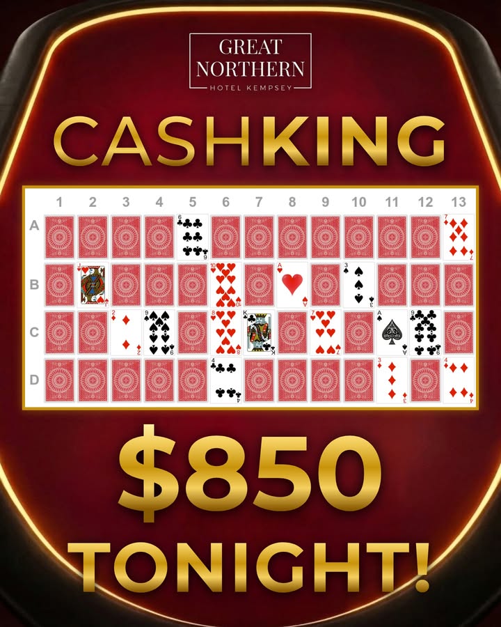 Featured image for “$850 CashKing Jackpot Up for Grabs at Great Northern Hotel”
