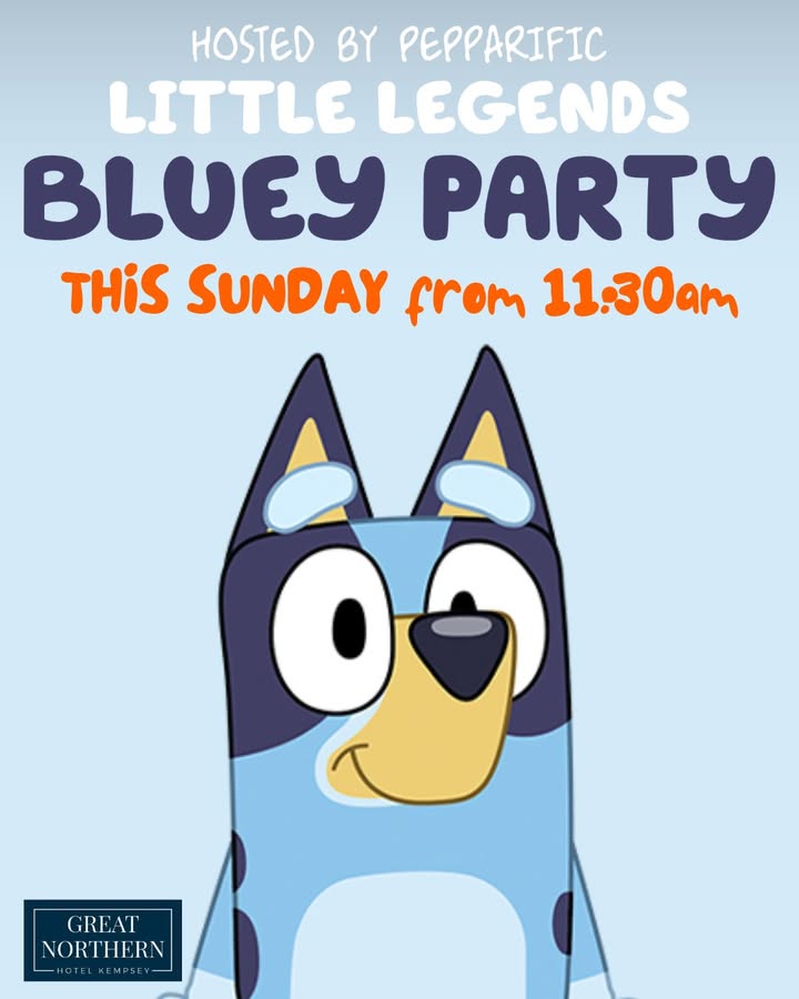 Featured image for “Little Legends Bluey Party at Great Northern Hotel Kempsey”