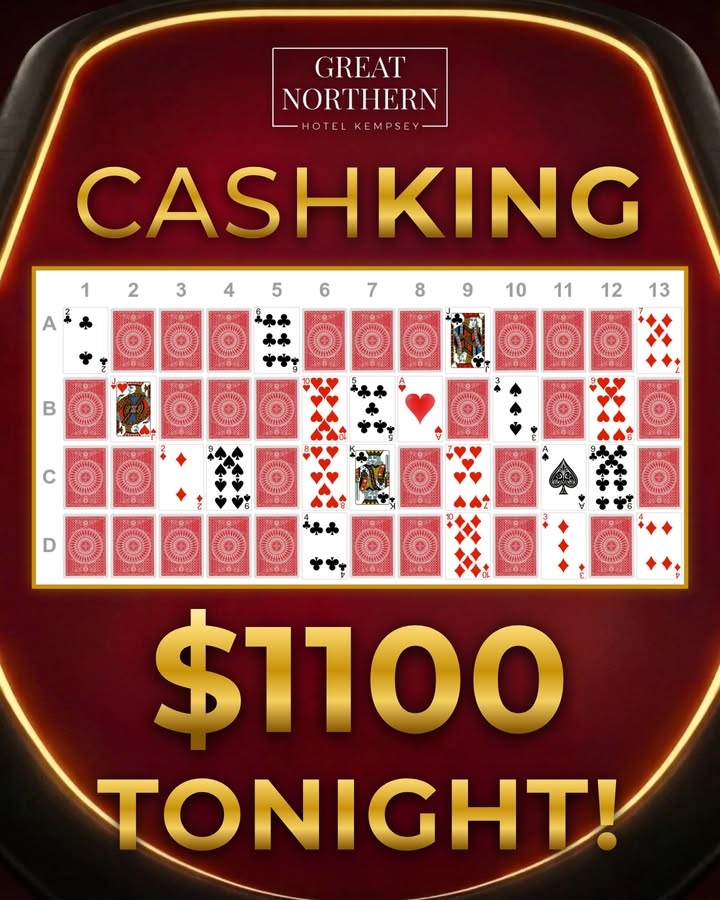 Featured image for “$1100 CashKing Night at Great Northern Hotel Tonight”