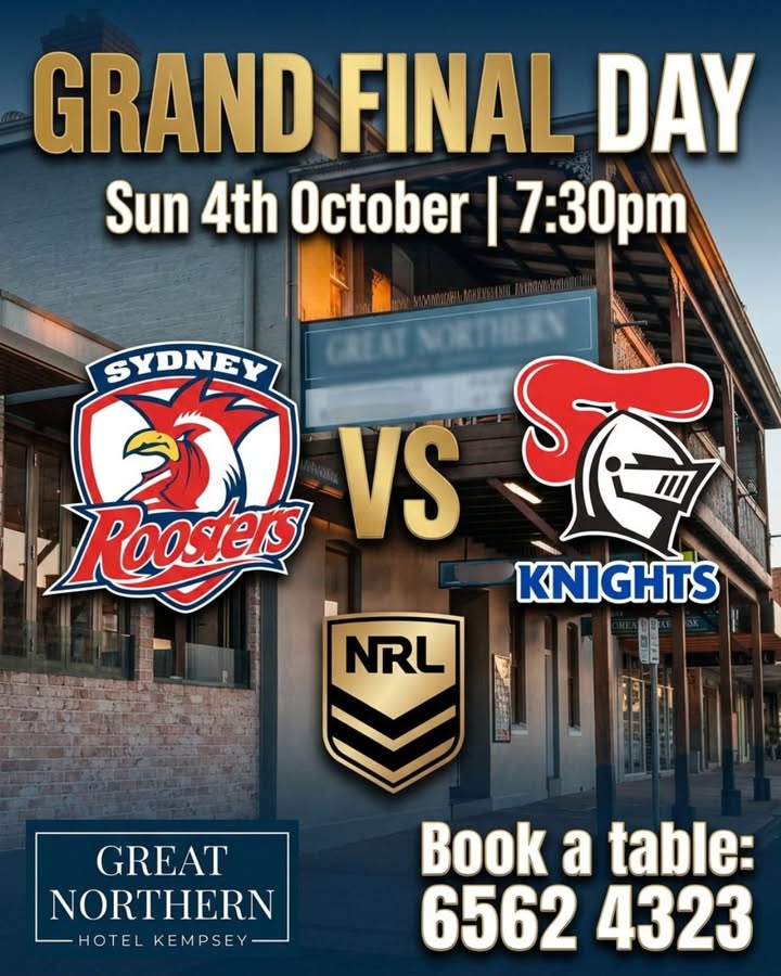 Featured image for “NRL Grand Final Day at Great Northern Hotel Kempsey”